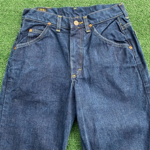 VTG 60’s LEE Riders Sanforized Leather Label Jeans Men’s SZ 27”x 30” Union Made - Picture 2 of 12